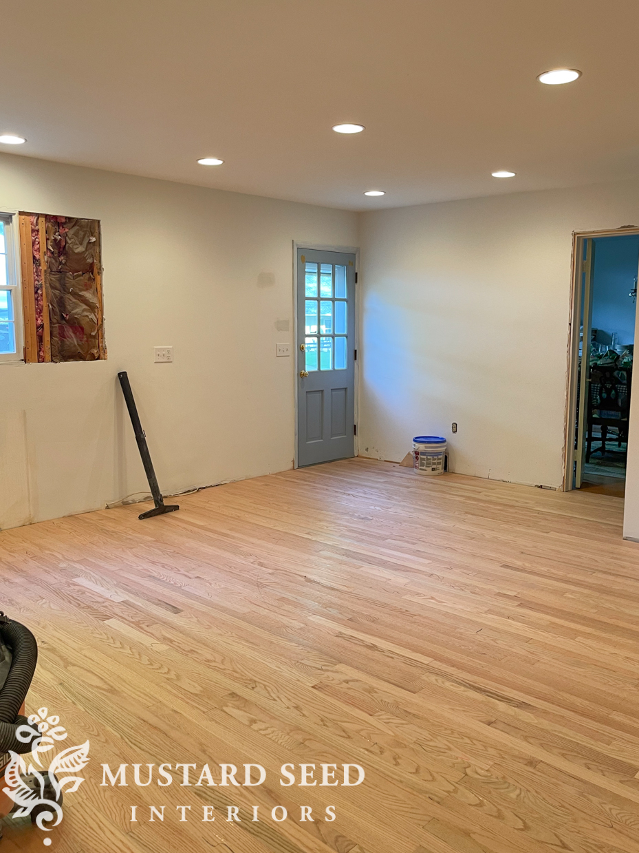wood floors in a kitchen | 1970 kitchen renovation | miss mustard seed