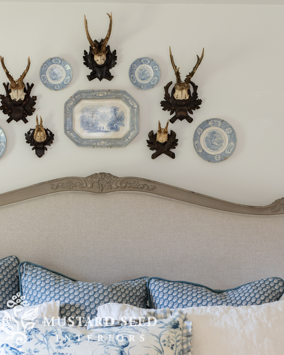 decorating over a tall headboard | miss mustard seed