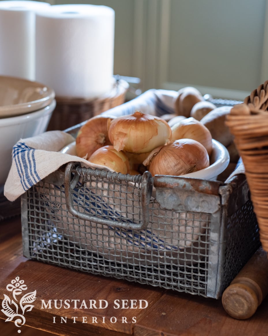 antique baker's table as kitchen island | miss mustard seed | 1970 kitchen renovation