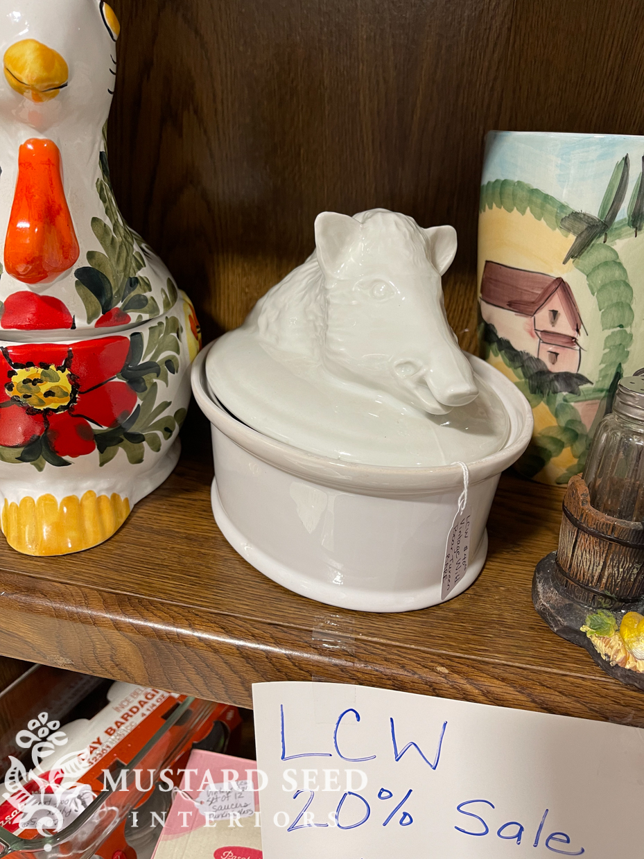 ceramic boar's head casserole | miss mustard seed