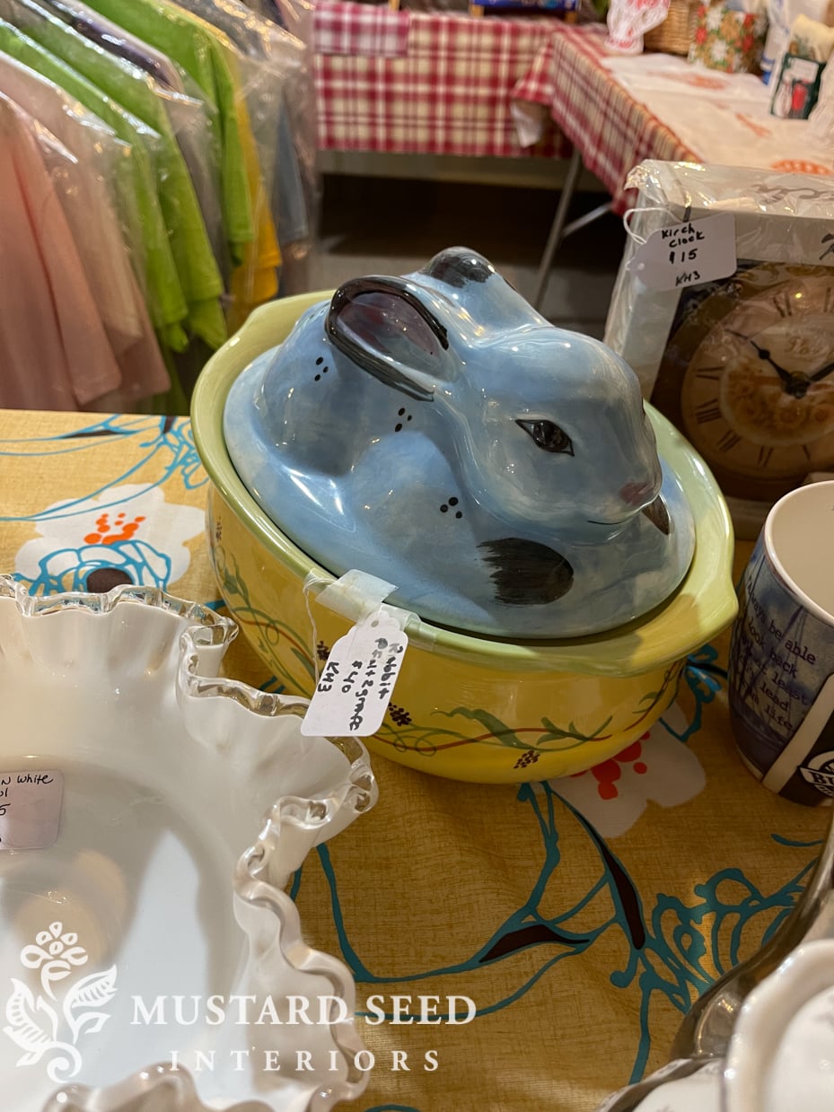 ceramic bunny casserole | miss mustard seed