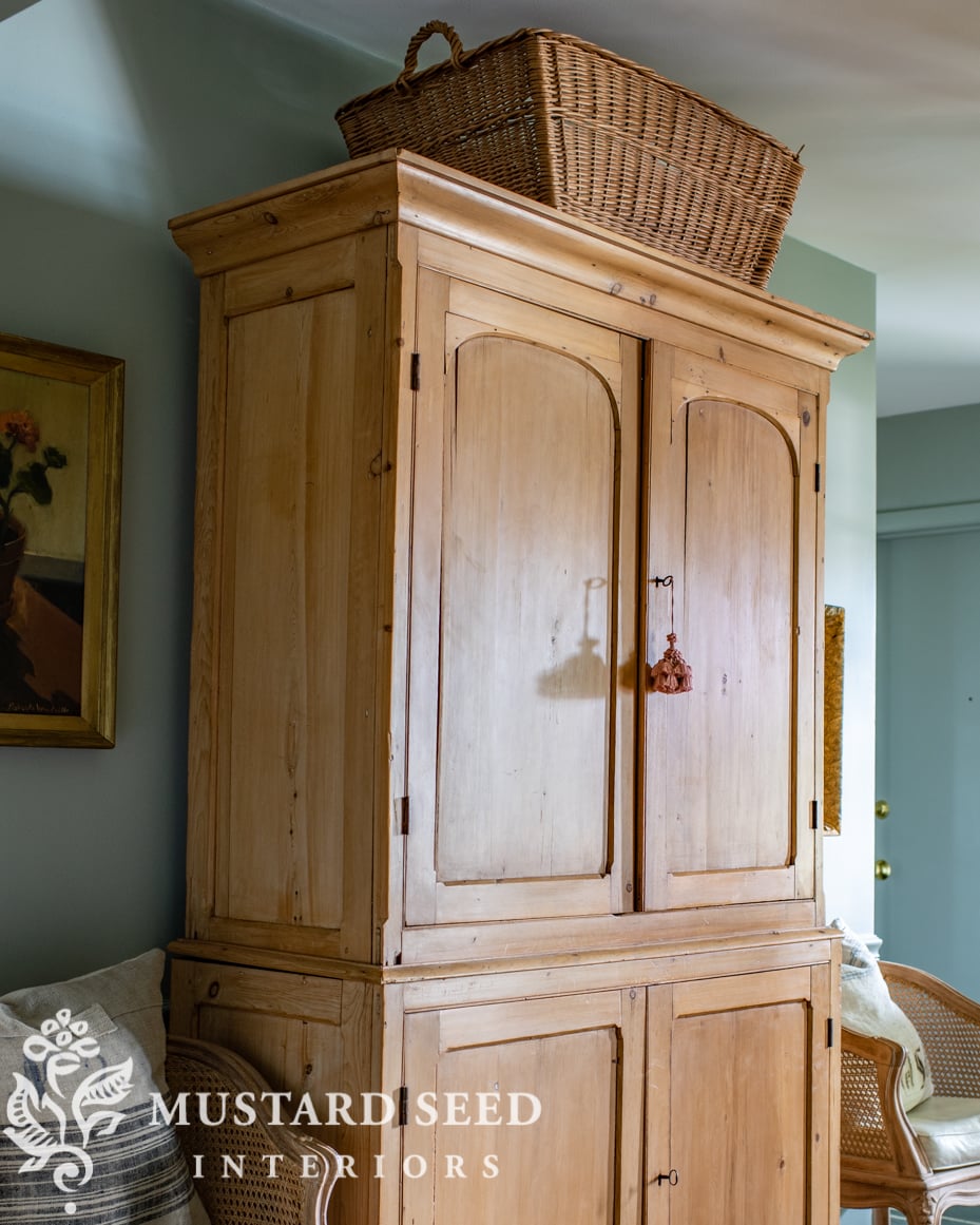 antique pine cabinet | miss mustard seed