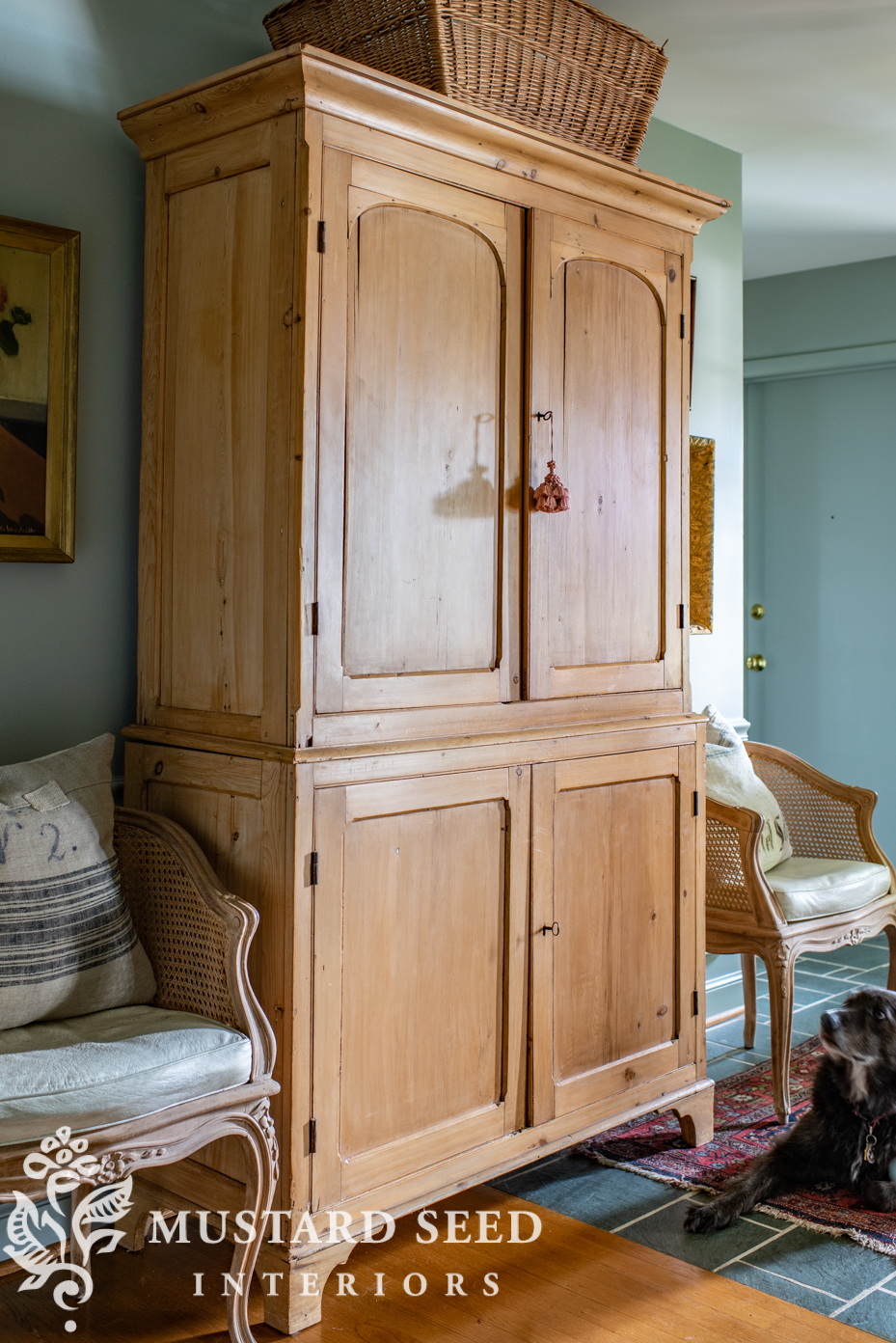 antique pine cabinet | miss mustard seed