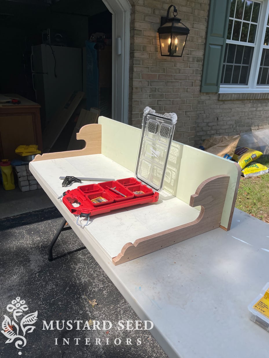 building a custom shelf after an antique | miss mustard seed