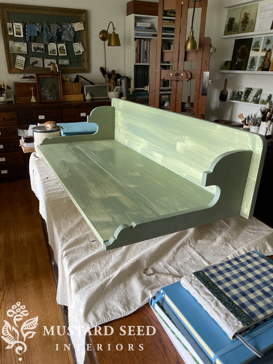 building a custom shelf after an antique | miss mustard seed