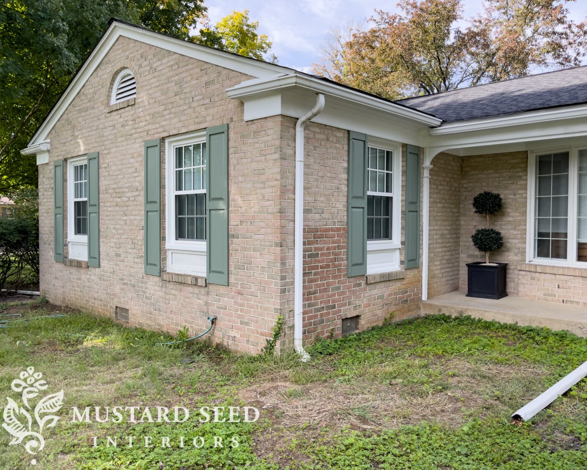 1970 home renovation | painting the exterior of the house | miss mustard seed