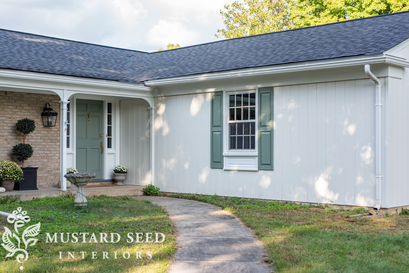 1970 home renovation | painting the exterior of the house | miss mustard seed