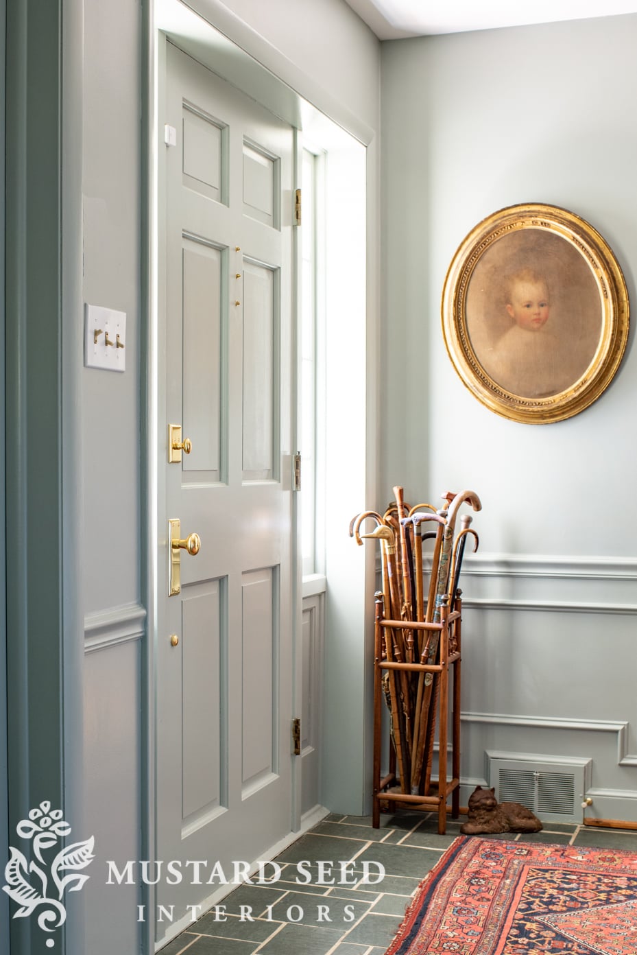 antique cane stand and collection | miss mustard seed