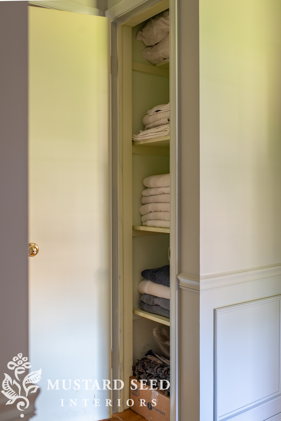 organizing the linen closets | miss mustard seed
