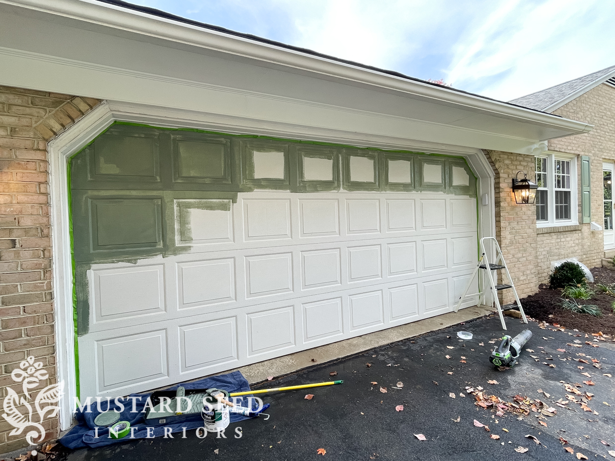 painting a garage door | miss mustard seed