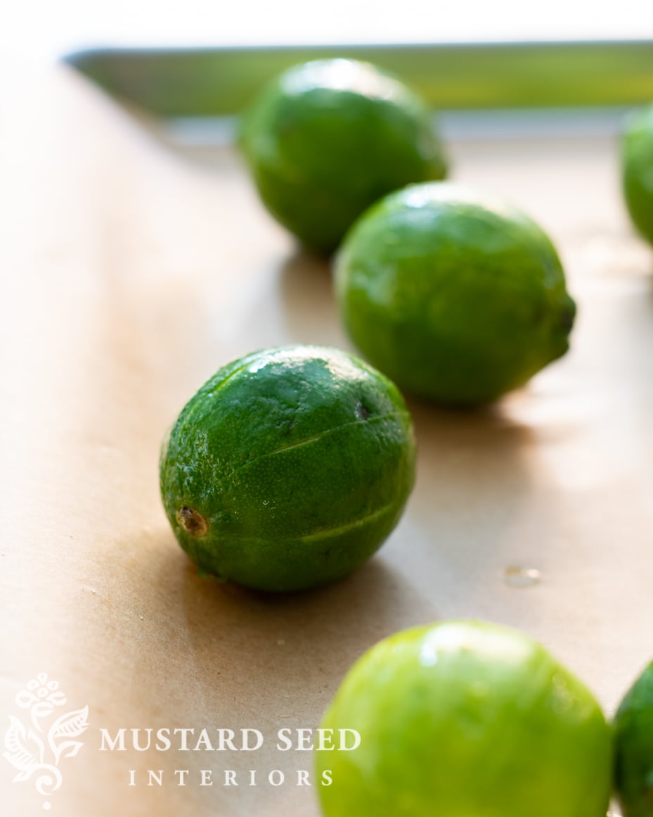 drying whole limes | miss mustard seed