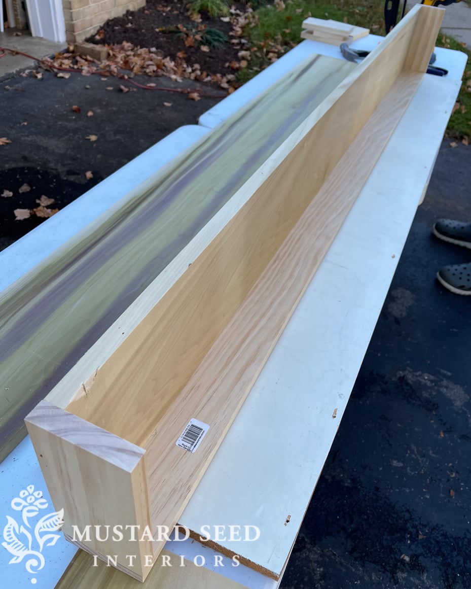 antique-style mantel diy building project | miss mustard seed