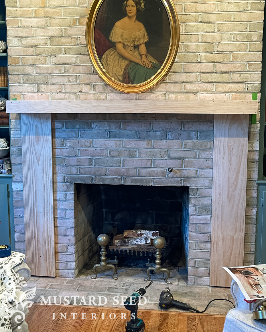 antique-style mantel diy building project | miss mustard seed