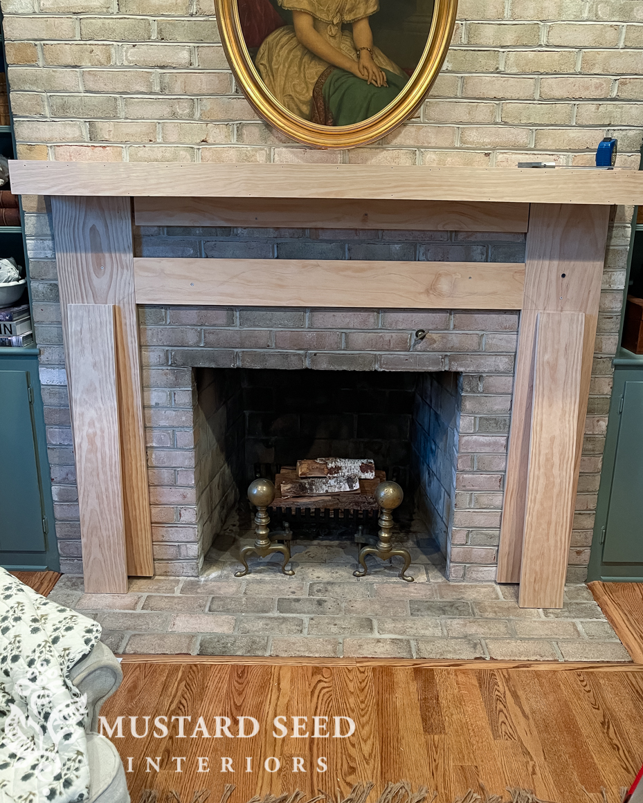antique-style mantel diy building project | miss mustard seed