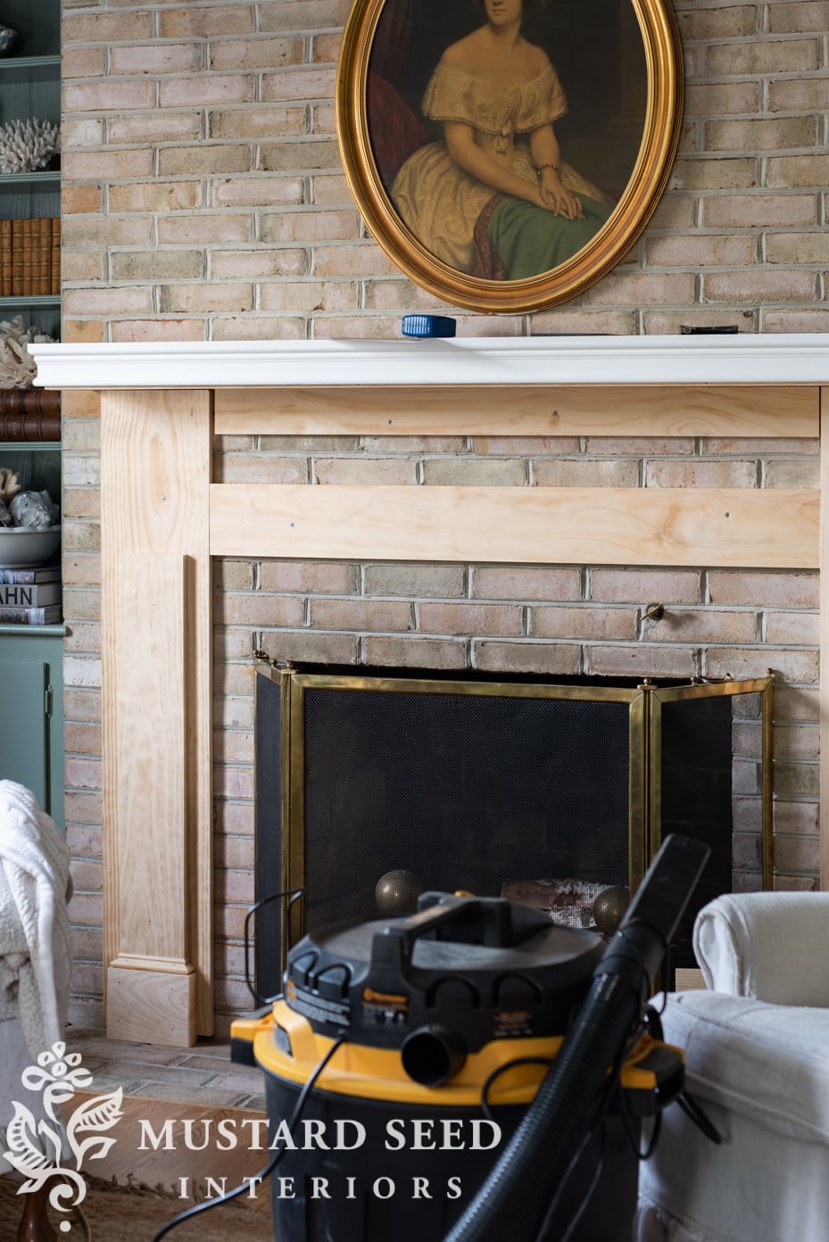 antique-style mantel diy building project | miss mustard seed