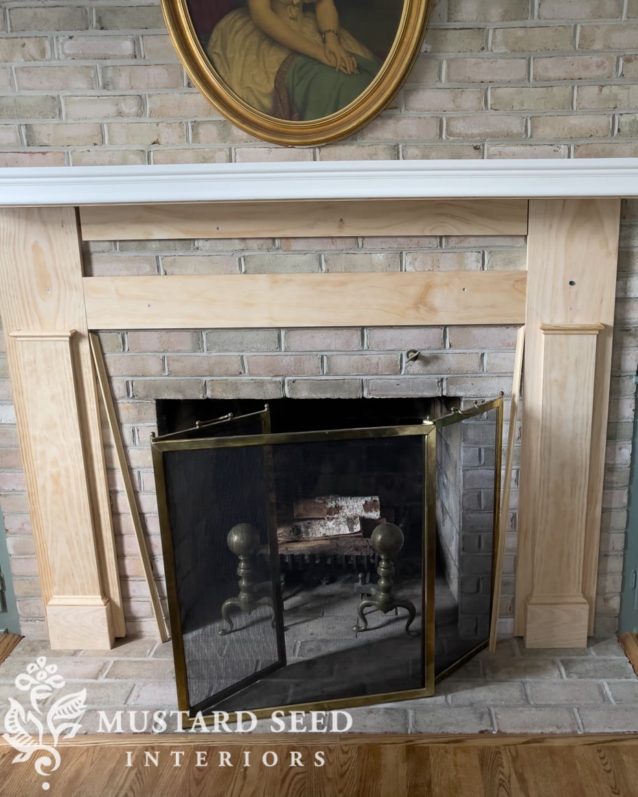 antique-style mantel diy building project | miss mustard seed