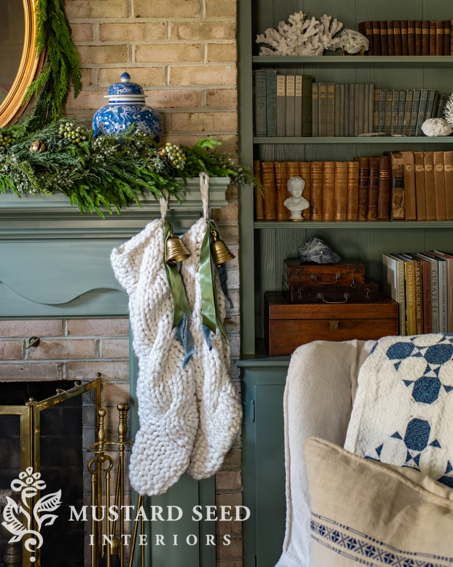 antique style mantel | card room green | farrow & ball | miss mustard seed