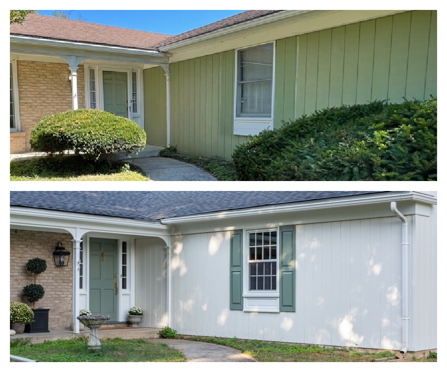 1970 home renovation | painting the exterior of the house | miss mustard seed