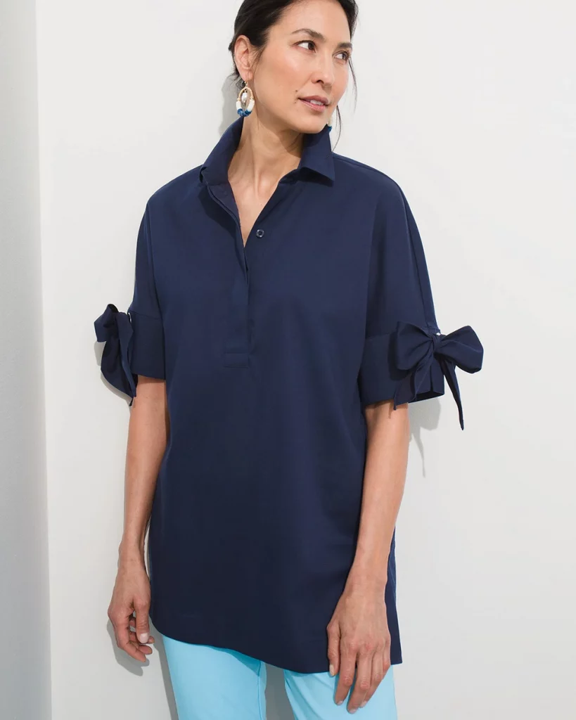 Chicos Bow & Grommet Tunic | miss mustard seed