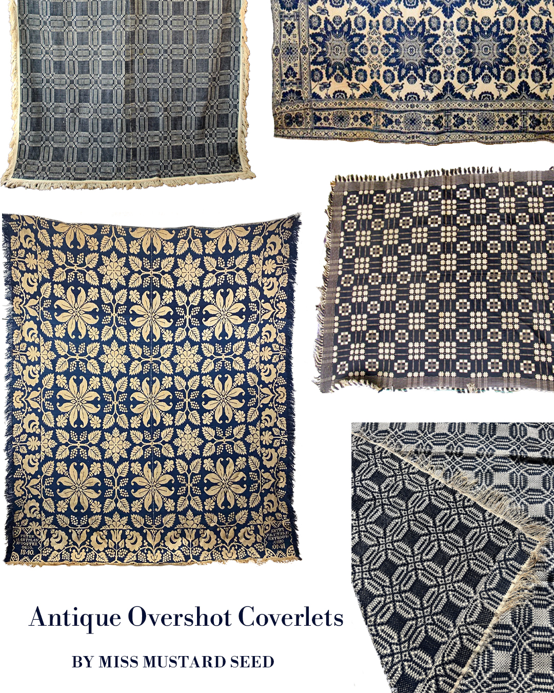 antique overshot coverlets | miss mustard seed