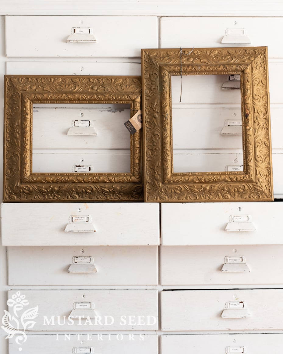 Lucketts Fall Market Purchases | antique ornate gold frames | miss mustard seed
