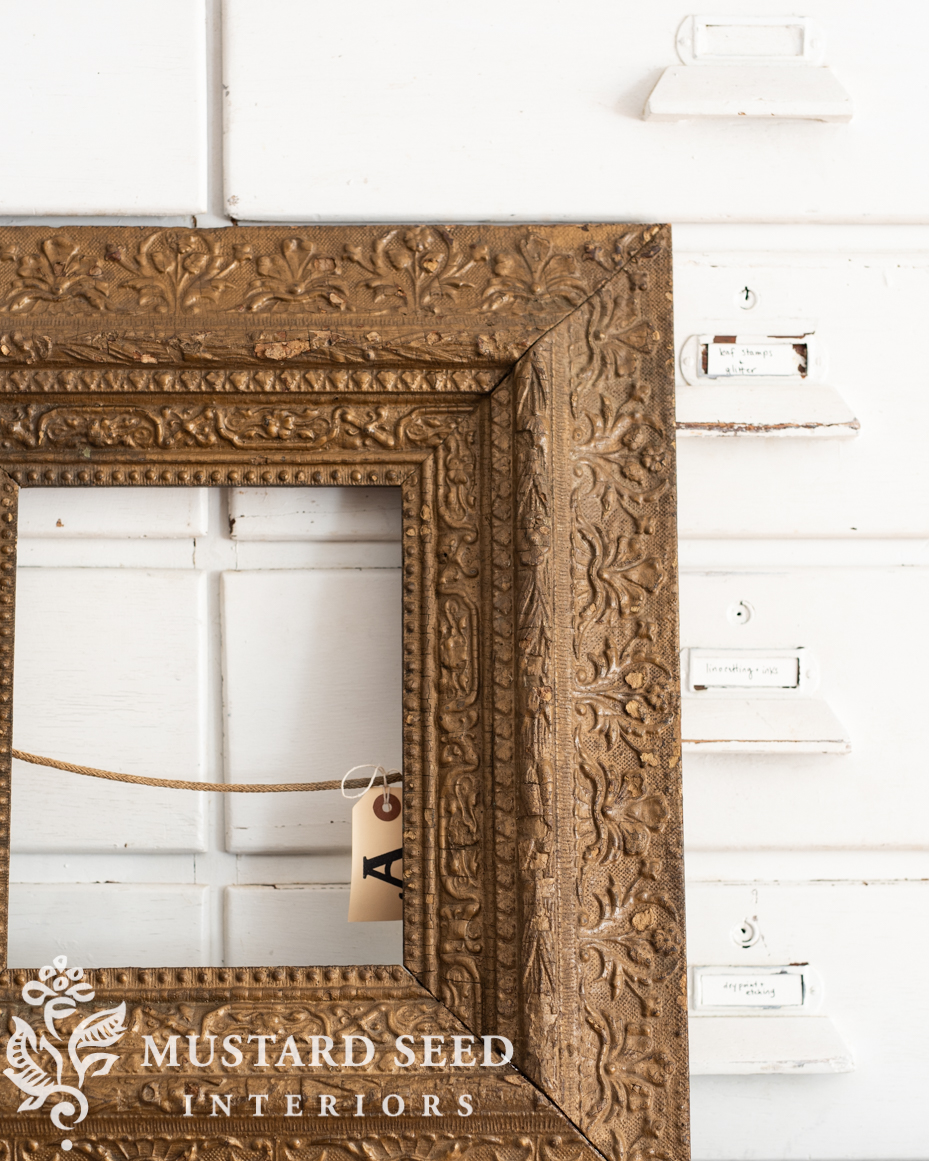 Lucketts Fall Market Purchases | antique ornate gold frame | miss mustard seed