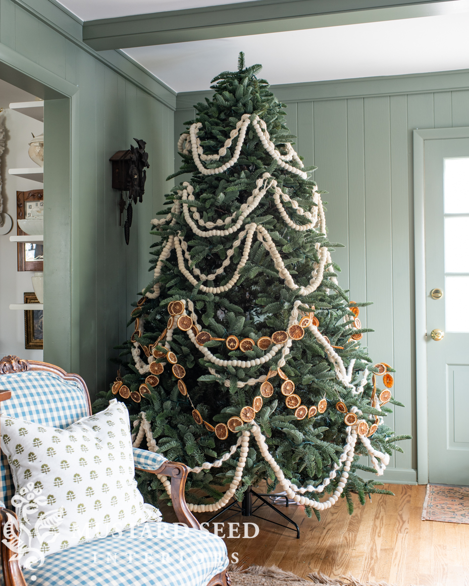 tips for decorating a christmas tree | set-up, lights, and garland | miss mustard seed