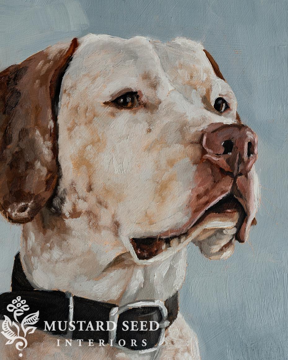 bird dog portrait | marian parsons art | miss mustard seed