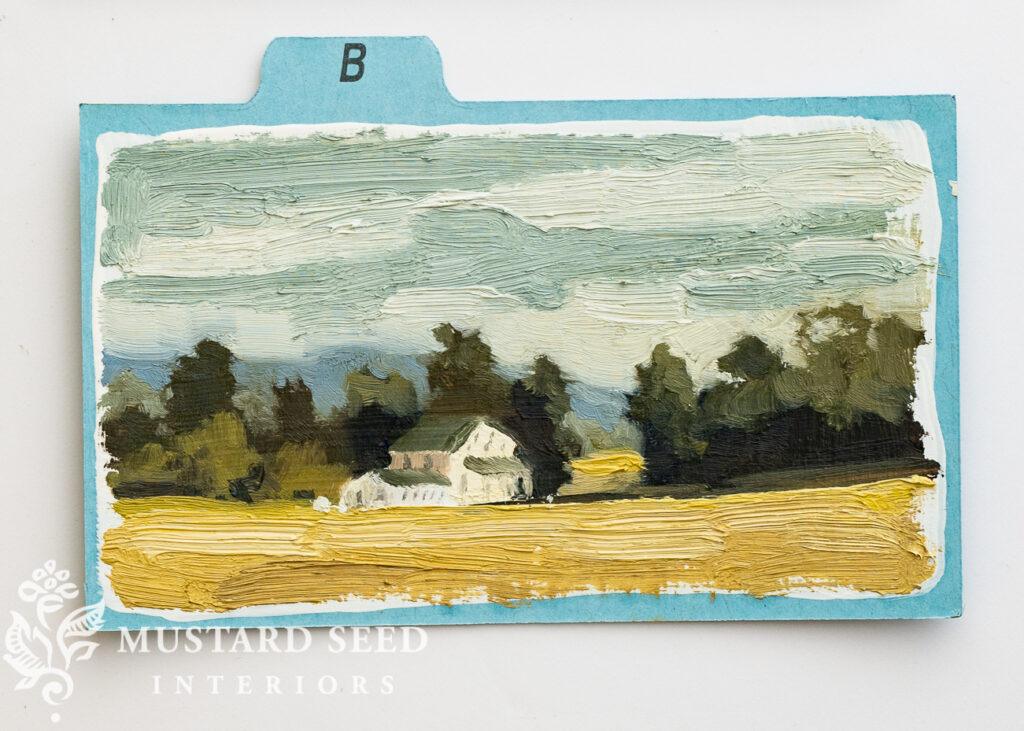 original oil painting on index card dividers | miss mustard seed