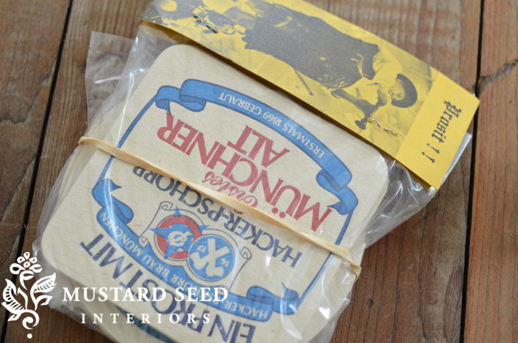 vintage german beer coasters | miss mustard seed