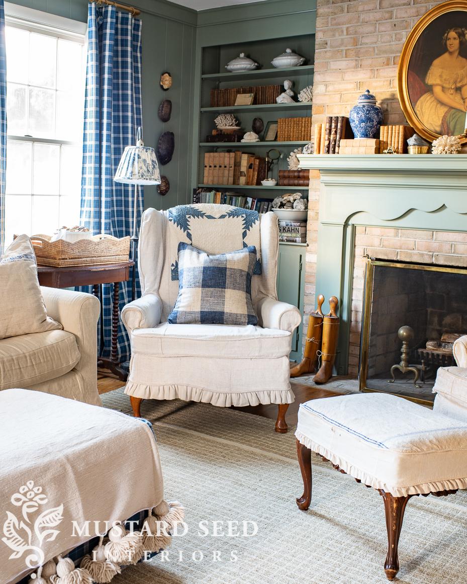 tufted wool checked rug | miss mustard seed