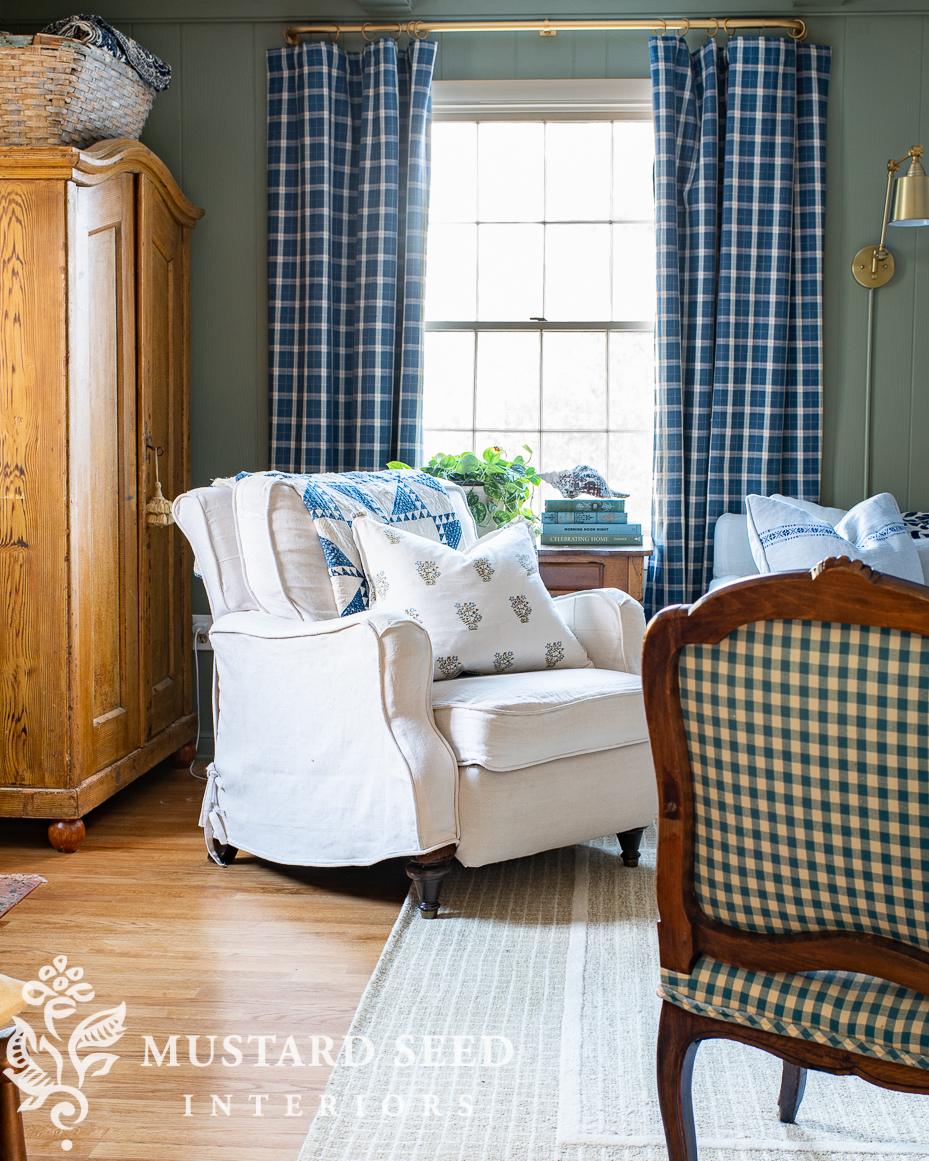 tufted wool checked rug | miss mustard seed