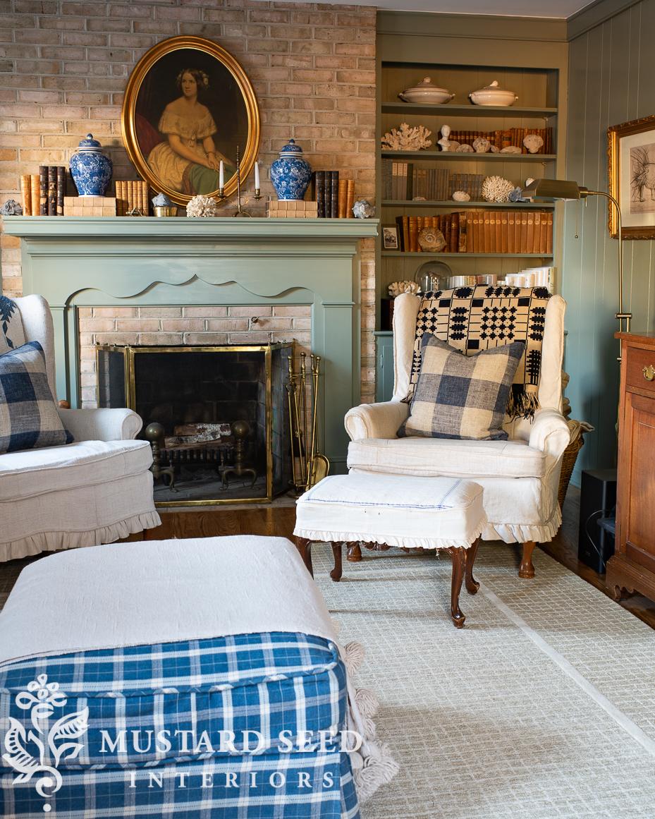 tufted wool checked rug | miss mustard seed