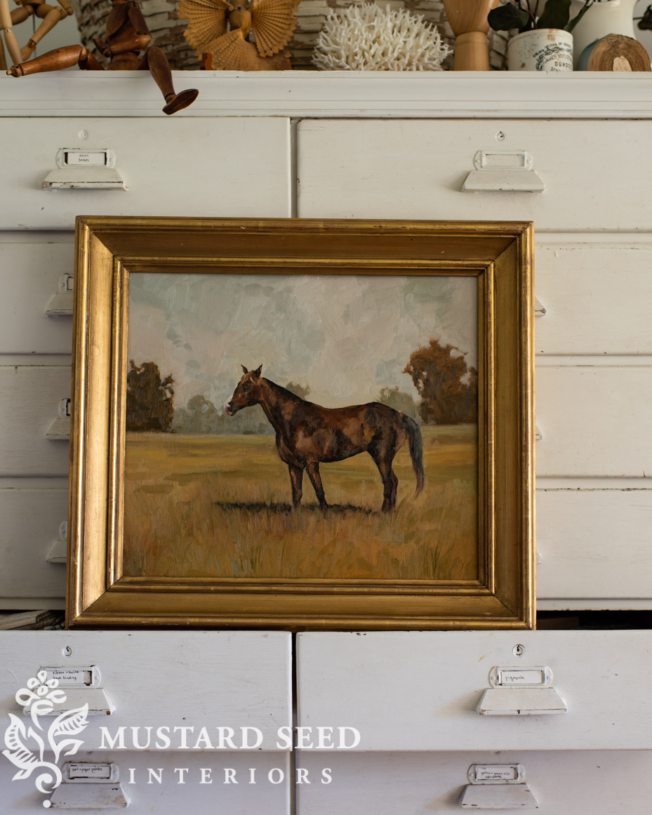 original oil painting | horse | miss mustard seed | marian parsons
