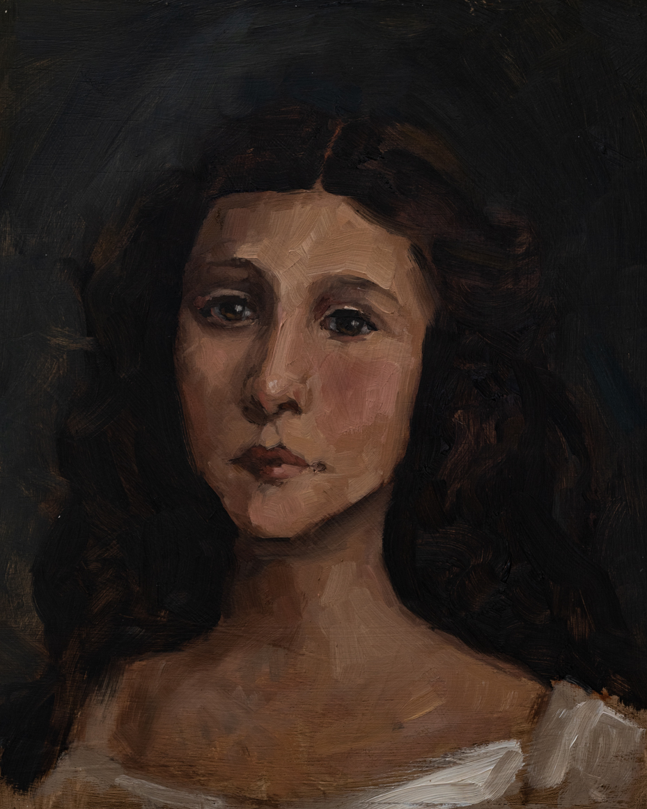 original oil painting | marian parsons | portrait of a girl | miss mustard seed
