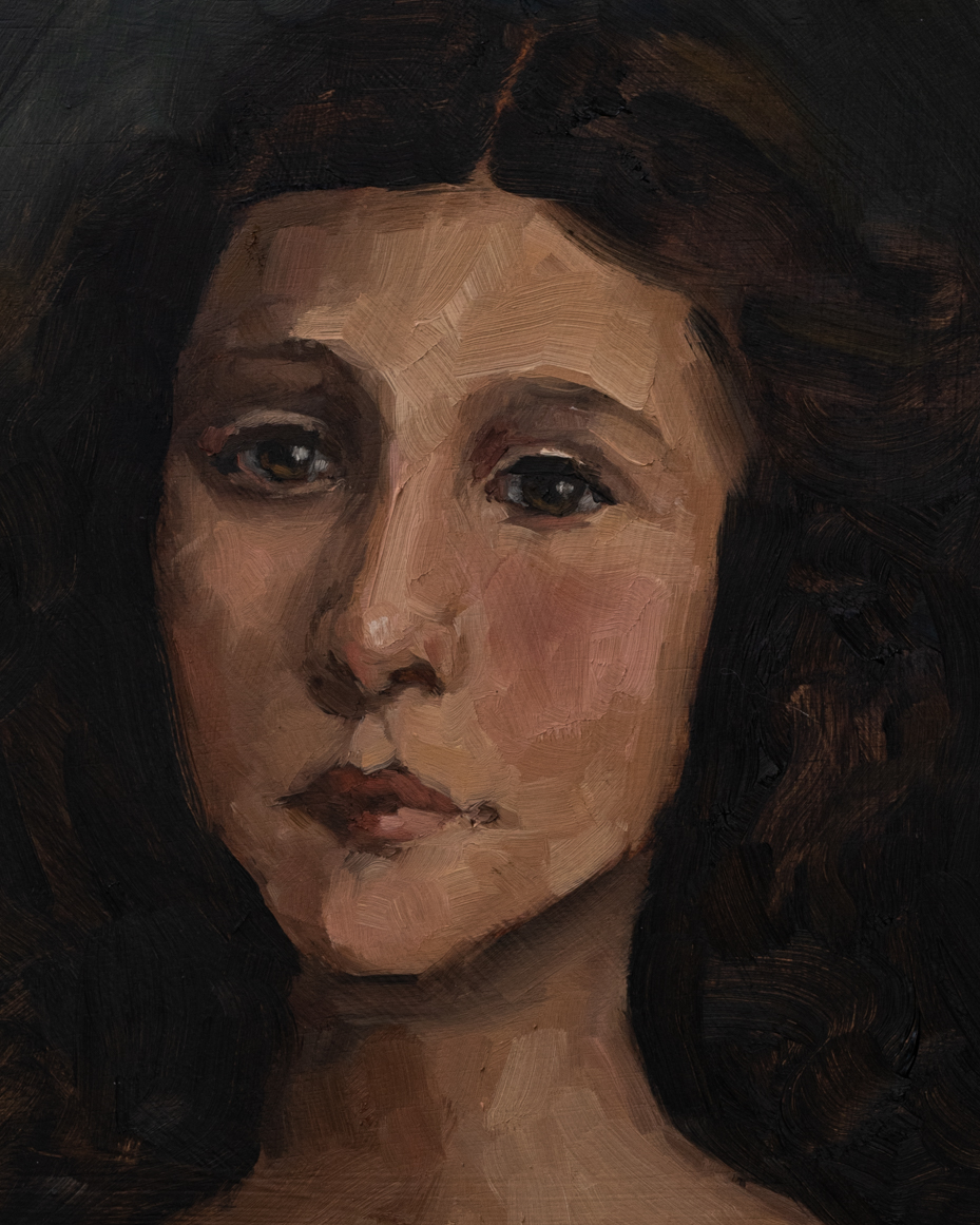 original oil painting | marian parsons | portrait of a girl | miss mustard seed