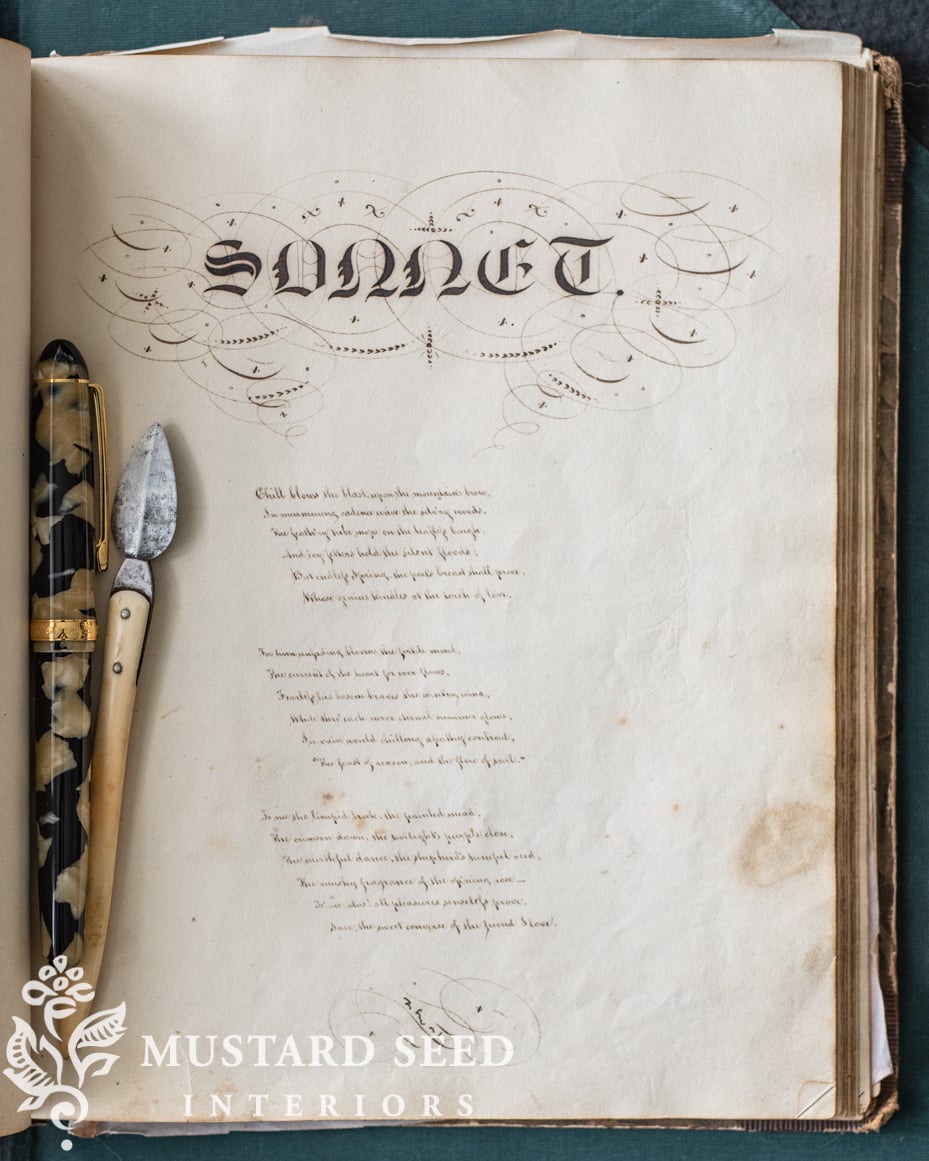 early 1800s commonplace notebook | miss mustard seed