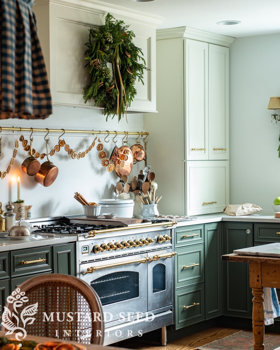 Christmas kitchen shelves | miss mustard seed