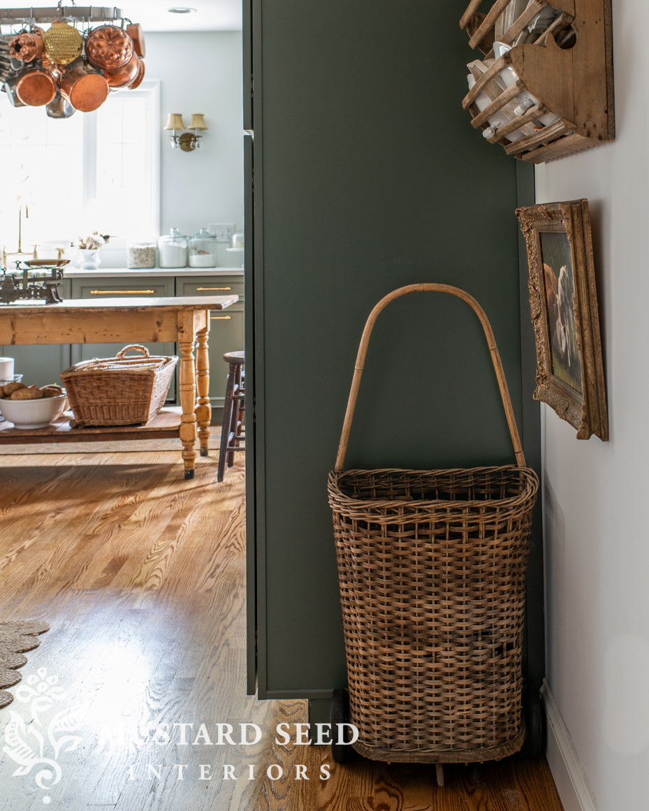 antique wicker market cart trolly | miss mustard seed