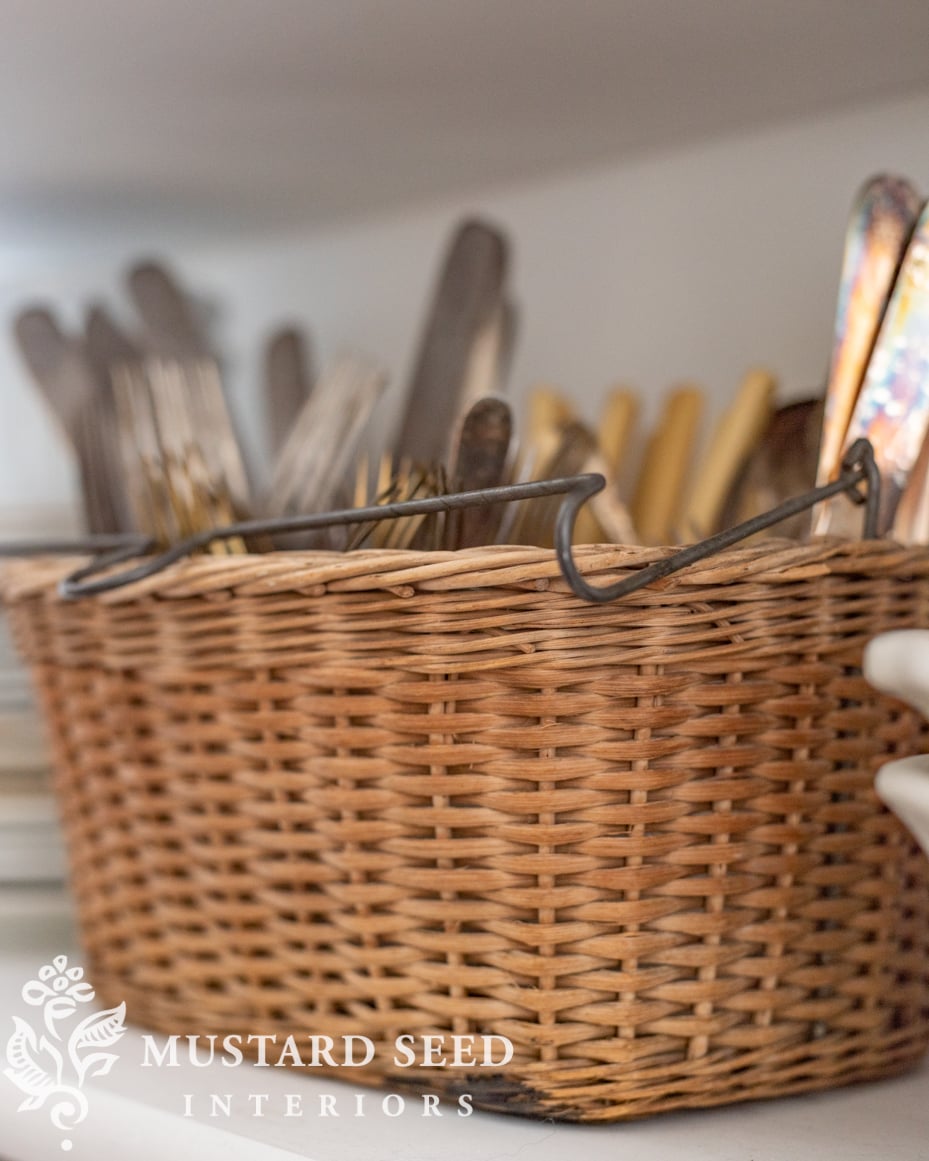 antique laundry line basket | miss mustard seed