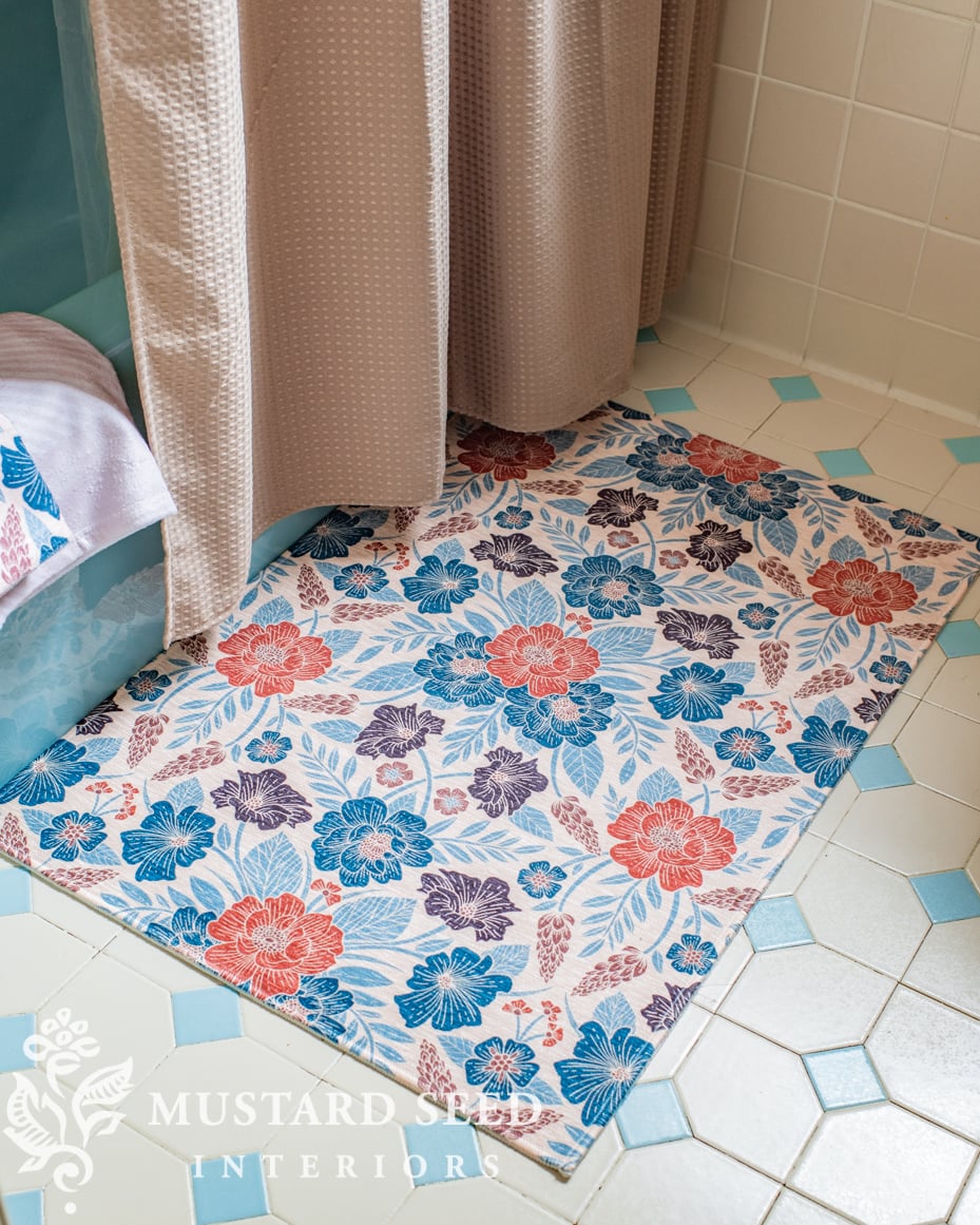 1970 bathroom refresh with society6 | miss mustard seed