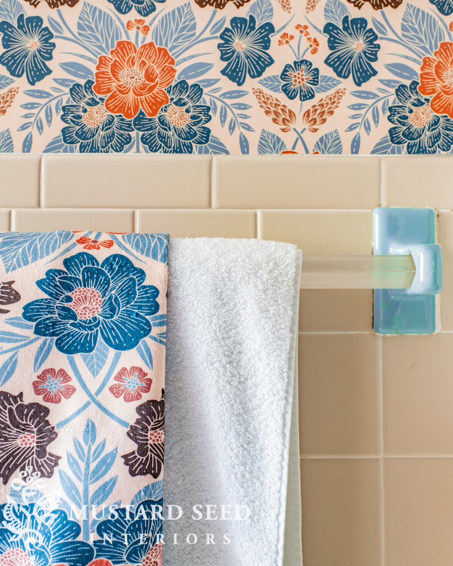 1970 bathroom refresh with society6 | miss mustard seed