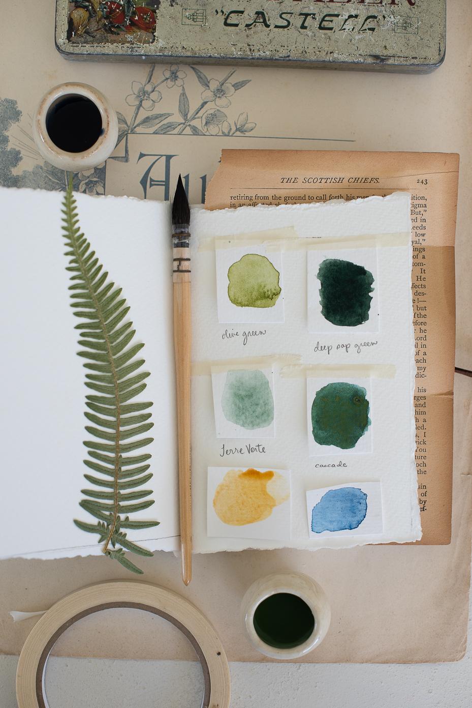 watercolor swatches | miss mustard seed