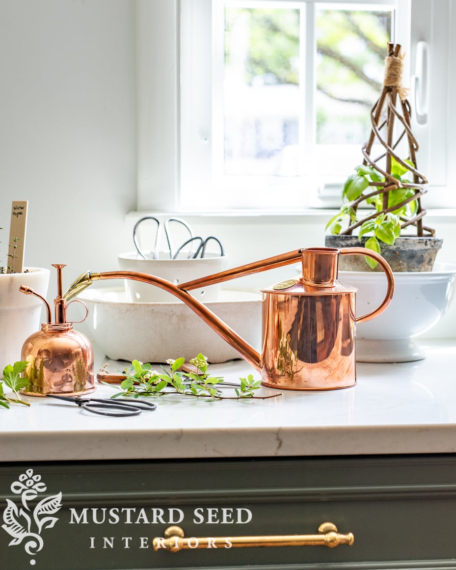 haws copper indoor watering can | miss mustard seed