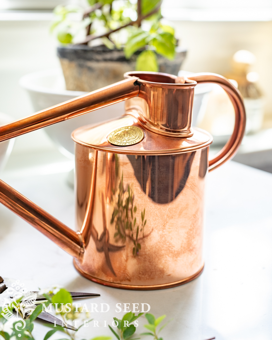 haws copper indoor watering can | miss mustard seed