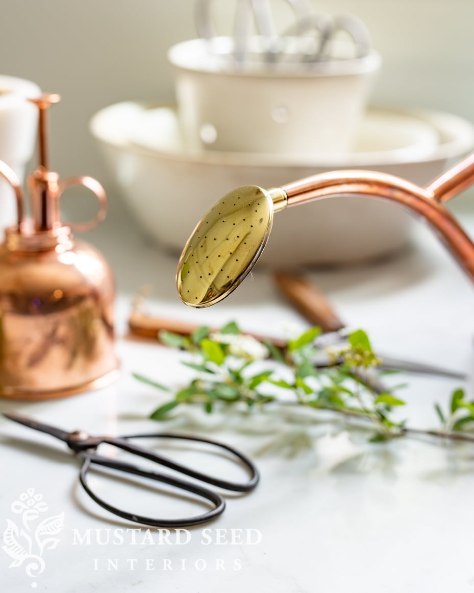 haws copper indoor watering can | miss mustard seed