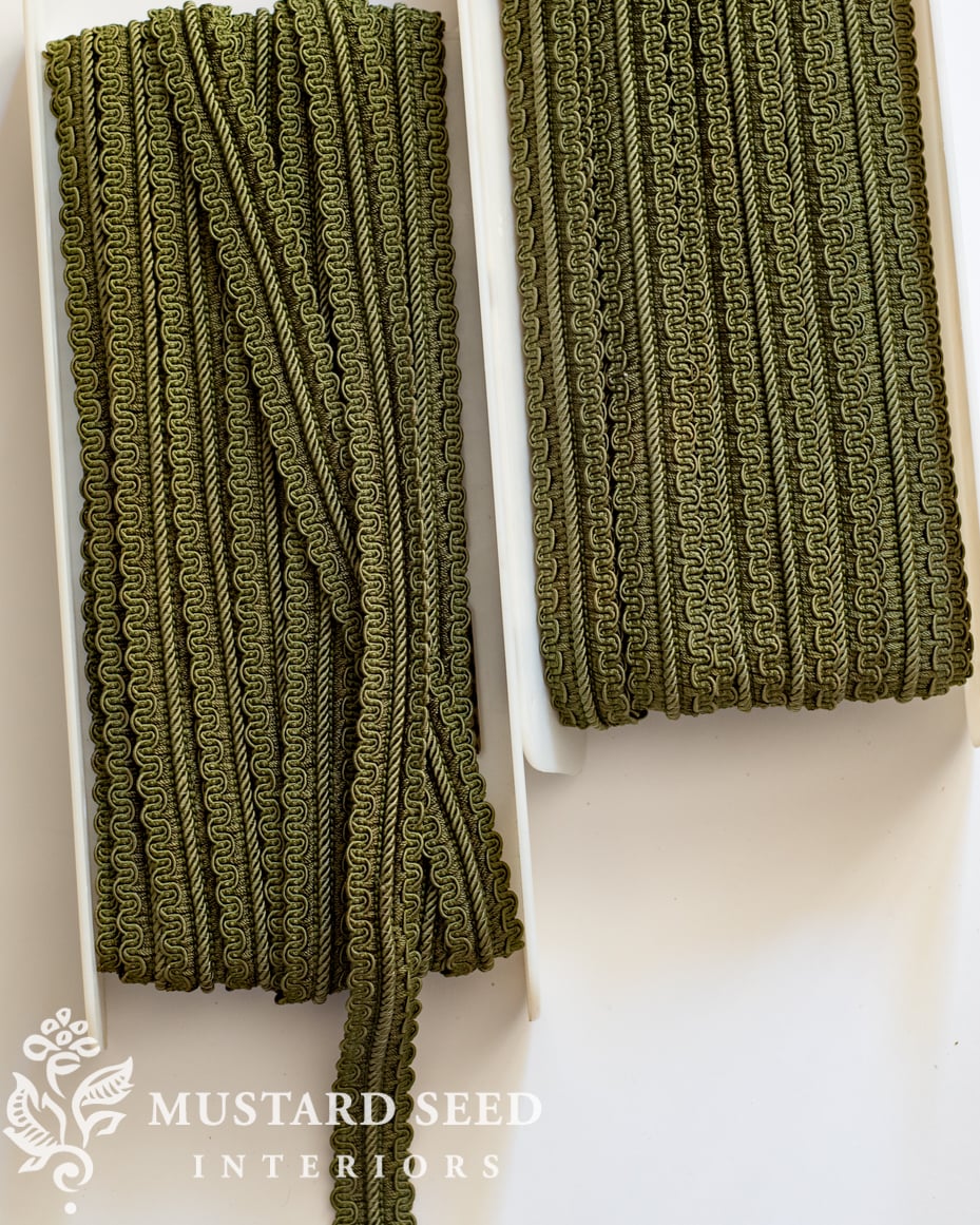 olive green gimp trim | miss mustard seed