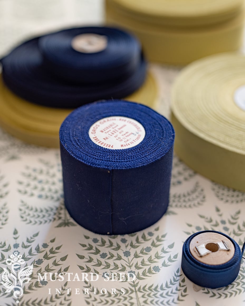 vintage navy grosgrain ribbon | miss mustard seed