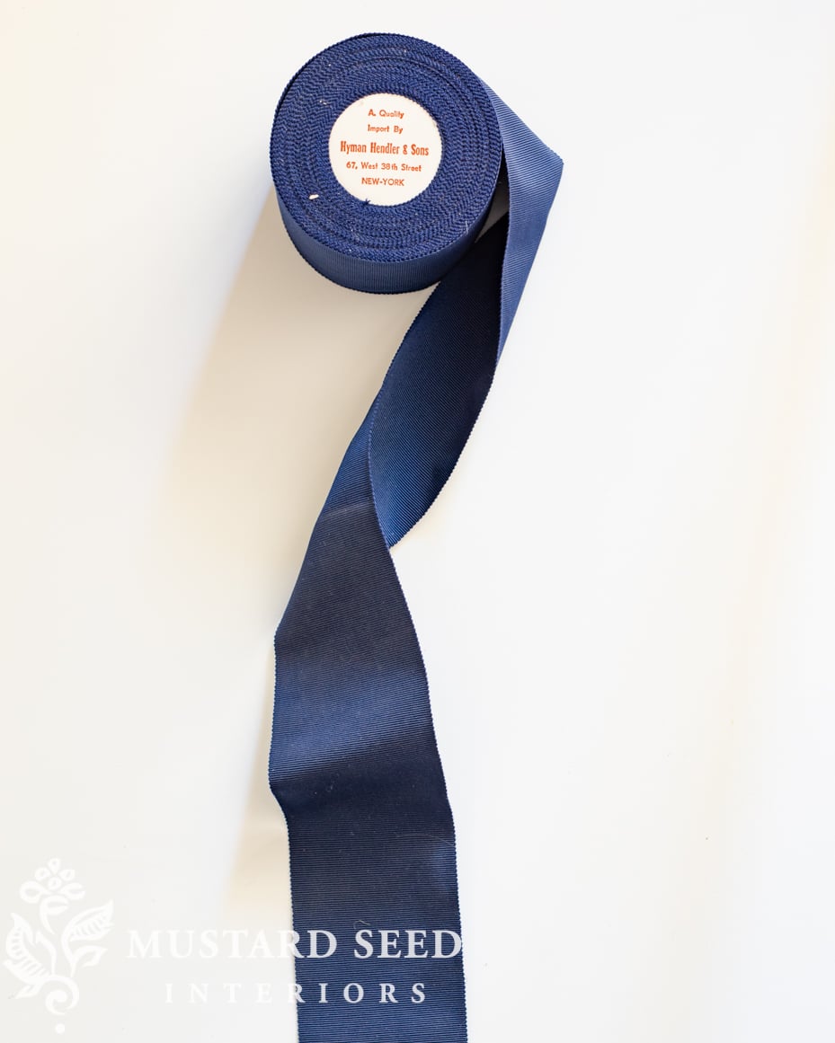 vintage navy grosgrain ribbon | miss mustard seed