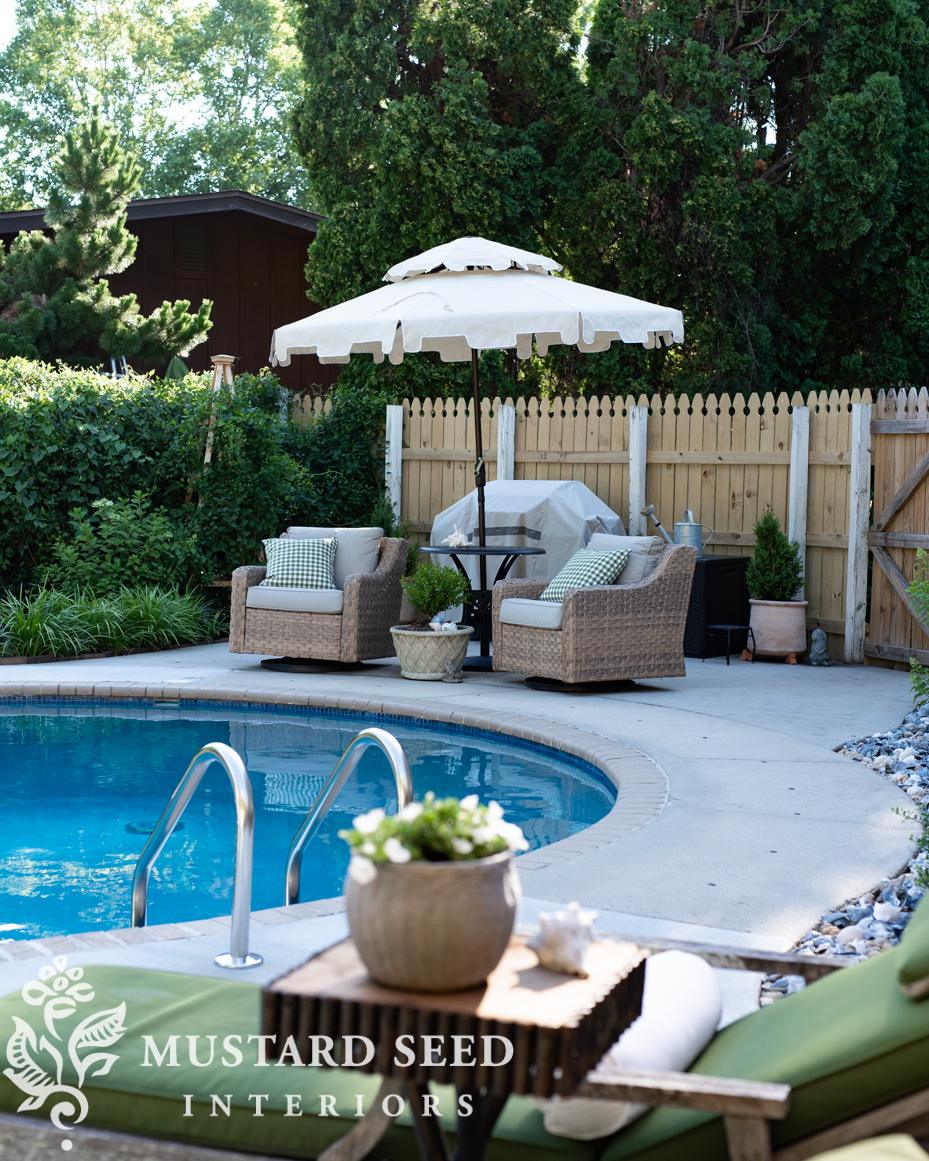 1970 home removation pool deck and patio | miss mustard seed